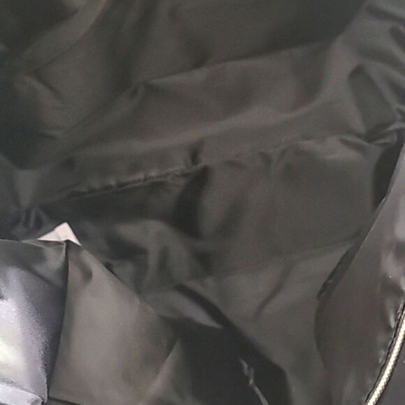 Victoria's Secret Black Tote, Metallic Trim, Logo in Shiny Gold on Front, NWT - Picture 5 of 9